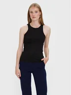 Koszulki i topy damskie - Vero Moda Top Bianca 10279787 Czarny Slim Fit - miniaturka - grafika 1