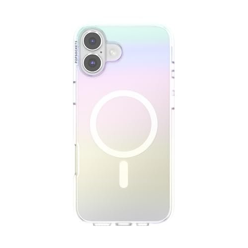 PopSockets Etui na iPhone'a 16 Plus kompatybilne z MagSafe, etui na telefon iPhone 16 Plus, kompatybilne z bezprzewodowym ładowaniem, tylko etui - błyszczące