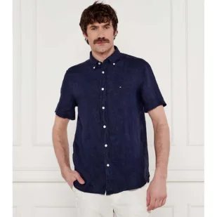 Tommy Hilfiger Lniana koszula Regular Fit - Koszule męskie - miniaturka - grafika 1