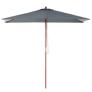 Beliani Parasol ogrodowy 144 x 195 cm szary FLAMENCO 58125 - Parasole ogrodowe - miniaturka - grafika 1