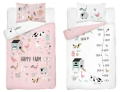 Pościel dla dzieci - Pościel bambusowa dziecięca 100x135 różowa z farmą i zwierzątkami Baby Bamboo - miniaturka - grafika 1