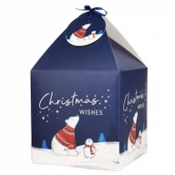 Ozdoby bożonarodzeniowe - INCOOD Składane pudełka 11x11cm - kpl.4szt. Granatowe - INCOOD - miniaturka - grafika 1