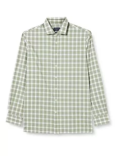 Hackett London Męska koszula w kratę melanż, Biały/zielony, XS - Koszule męskie - miniaturka - grafika 1