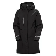 Płaszcze damskie - Damski Płaszcz ocieplany HELLY HANSEN W ADORE INS RAIN COAT 53655_990 – Czarny - miniaturka - grafika 1