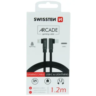 SWISSTEN Czarny Kabel USB-C - Lightning 1,2M do iPhone Arcade - Złącza, przejściówki, adaptery - miniaturka - grafika 5