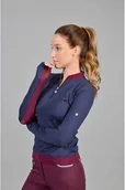 Koszulki jeździeckie - Harcour Bluzka damska PEPITA AW 22/23 - navy - miniaturka - grafika 1