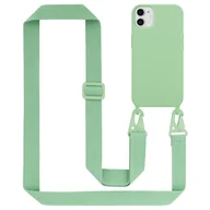 Etui i futerały do telefonów - Łańcuszek Etui Do Apple iPhone 11 Pokrowiec w LIQUID JASNO ZIELONY Silicone TPU Obudowa Ochronny Cadorabo - miniaturka - grafika 1