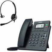 Telefonia VoIP - Telefon VoIP z słuchawką call center Yealink T31 + Platora Pro-M - miniaturka - grafika 1