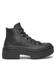 Converse Botki Chuck Taylor All Star Lugged Heel Leather Platform A10369C Czarny - Botki damskie - miniaturka - grafika 1