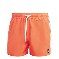 Kąpielówki męskie - adidas, 3 paski Clx, kostium kąpielowy, aplikacja solarna, czerwony/biały, XL, męski - miniaturka - grafika 1