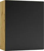 Szafki kuchenne - Stolkar Szafka kuchenna wisząca ISABEL W60 P/L czarny mat/dąb artisan STOLKAR - miniaturka - grafika 1