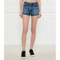 Spodenki damskie - Guess Jeans Jeansowe szorty Regular Fit z dodatkiem lnu - miniaturka - grafika 1