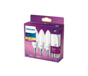 SET 3x LED Żarówka Philips B35 E14/4W/230V 2700K - Żarówki LED - miniaturka - grafika 1