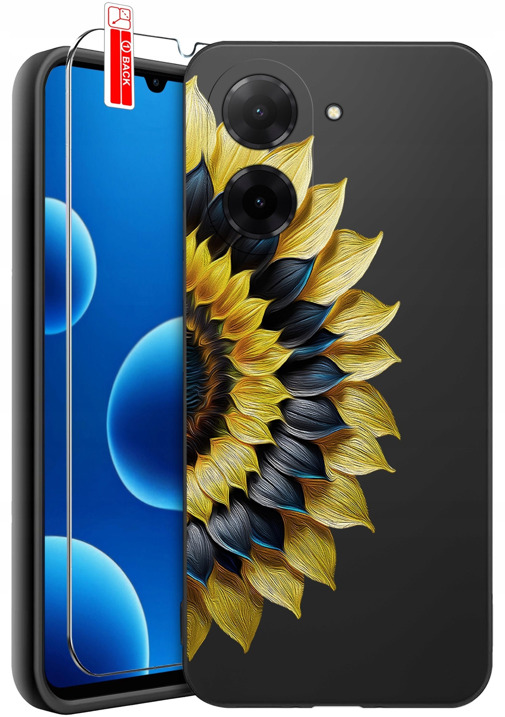 ETUI do Xiaomi Redmi A5 WZORY SILIKONOWE MATT CASE + SZKŁO 9H