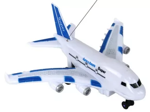 Samolot RC Zdalnie Sterowany Biały Aerobus Pilot Światła Dźwięki - Zabawki zdalnie sterowane - miniaturka - grafika 4