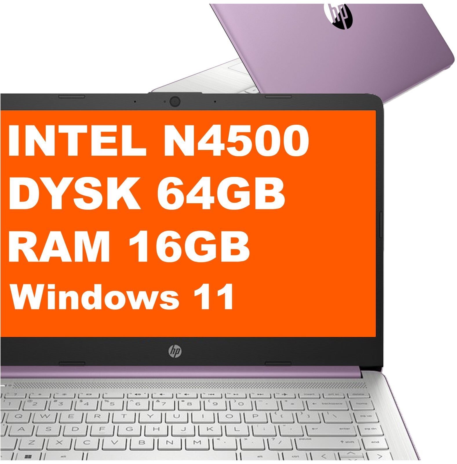 HP 14-dq3140nr B8SU1UA Intel N4500 16GB 64GB eMMC Intel UHD 14