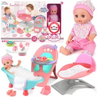 Lalki dla dziewczynek - Lalka Bobas Martynka Mówi Śpiewa Pl Pije Sika Zestaw 3w1 WANienka Krzesełko - miniaturka - grafika 1