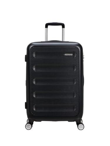 American Tourister Astrobeam Spinner L, walizka z możliwością rozszerzenia, 77 cm, 97/110 l, czarny (Storm Black), Czarny (Storm Black), Koffer 77 cm, Walizka