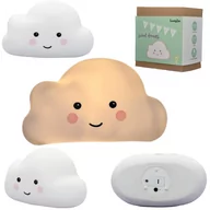Lampy stojące - Lampka nocna LED dla dzieci na baterie timer REER - chmurka - miniaturka - grafika 1