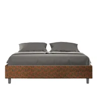 Łóżka - Sommier łóżko tapicerowane z pojemnikiem 160x190 tkanina Era 04 pomarańczowy Azelia - miniaturka - grafika 1