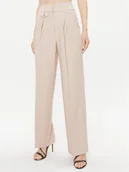 Spodnie damskie - Vila Spodnie materiałowe 14088007 Beżowy Straight Fit - miniaturka - grafika 1