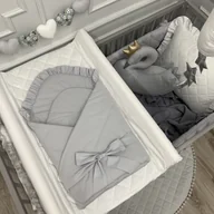 Rożki i beciki - ROŻEK Z FALBANKĄ PORCELANOWO SZARY - miniaturka - grafika 1