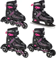Rolki - Rolki Łyżwy 4w1 Croxer Optima Black/Pink 39-42 - miniaturka - grafika 1
