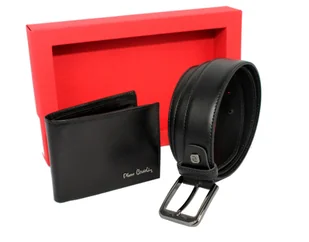 Elegancki I Stylowy Zestaw Upominkowy Dla Niego Pierre Cardin Portfel Poziomy i pasek z klamrą tradycyjną PC24 - Paski - miniaturka - grafika 5