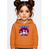 Bluzy dla dziewczynek - BLUZA DZIECIĘCA KPOP DEMON HUNTERS HUNTRIX 104 Z KAPTUREM BAWEŁNIANA - miniaturka - grafika 1