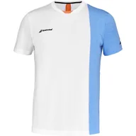 Koszulki sportowe męskie - Koszulka męska Babolat Play Crew Neck Tee Men White/Blue S - miniaturka - grafika 1
