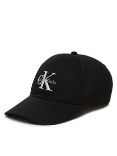 Calvin Klein Jeans Czapka z daszkiem Monologo LV04K5026G Czarny - Czapki damskie - miniaturka - grafika 1