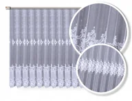 Firany - FIRANKA FIRANA ŻAKARDOWA 618495/180CM BIAŁA ZE WZOREM PASOWYM - miniaturka - grafika 1