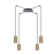 Lampy sufitowe - Kaja Oświetlenie Regulowana lampa wisząca z tubami na cztery żarówki K-4892 VIGO K-4892 - miniaturka - grafika 1