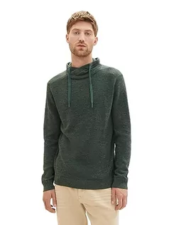 Swetry męskie - TOM TAILOR sweter męski, 32748 - Green Dust Twotone Grindle, XXL - grafika 1