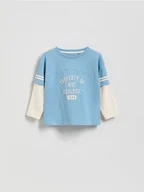 Bluzki dla niemowląt - Reserved - Bawełniany longsleeve - jasnoniebieski - miniaturka - grafika 1
