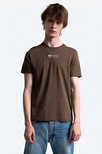 Koszulki męskie - Alpha Industries t-shirt bawełniany kolor zielony gładki 118529.629-ZIELONY - grafika 1