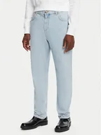 Spodnie męskie - Balmain Jeansy DH1MI043DE59 Niebieski Regular Fit - miniaturka - grafika 1
