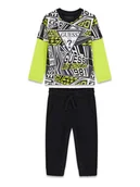 Bluzki damskie - Guess Komplet bluzka i spodnie N6RG00 K8HM4 Kolorowy Regular Fit - miniaturka - grafika 1