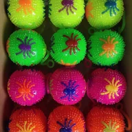 Zabawki sensoryczne - ŚWIECĄCA PIŁECZKA SENSORYCZNA Z GUMKĄ ANTYSTRESOWA PIŁKA ZABAWKA ŚWIECI LED - miniaturka - grafika 1