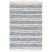 Dywany - vidaXL Ręcznie tkany dywan Chindi 160x230 cm, bawełna, biało-niebieski - miniaturka - grafika 1