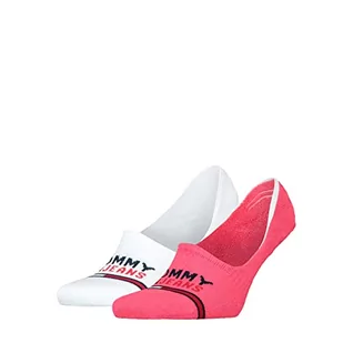 Tommy Hilfiger Unisex TH Uni TJ NO Show MID Cut 2P stopki, różowe, 35/38, Rosa, 35-38 EU - Skarpetki damskie - miniaturka - grafika 1