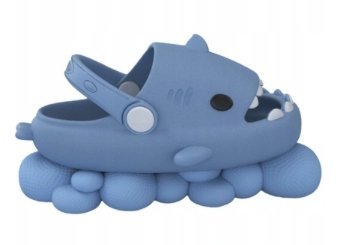 KLAPKI REKINY SANDAŁY DZIECIĘCE KAPCIE SHARK ANTYPOŚLIZGOWE BLUE 25-26