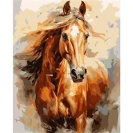 Malowanie po numerach - Malowanie po numerach Koń 40x50 cm - miniaturka - grafika 1