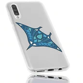 Etui i futerały do telefonów - mumbi Etui kompatybilne z Samsung Galaxy A50 etui na telefon komórkowy z motywem Manta, przezroczyste białe - miniaturka - grafika 1