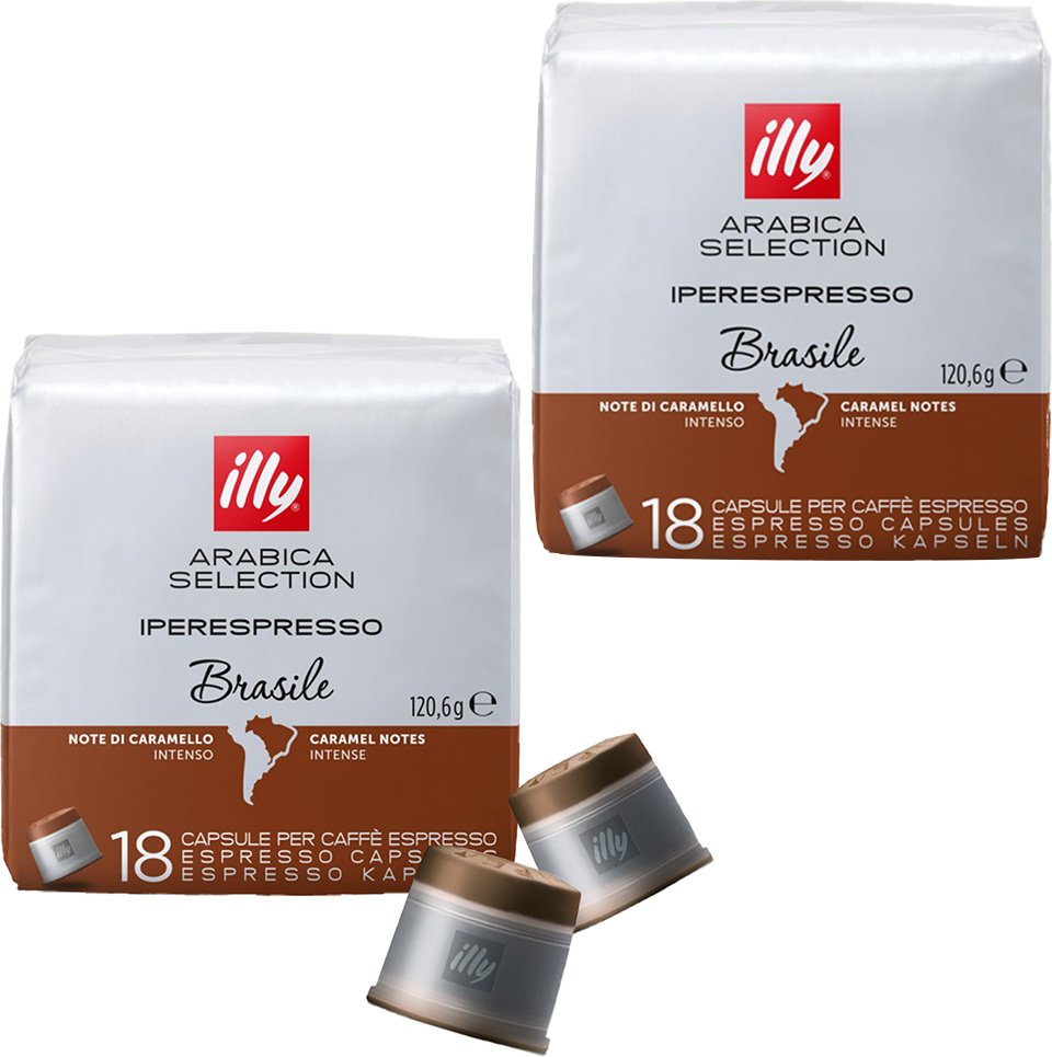 2x KAPSUŁKI ILLY IPERESPRESSO ARABICA BRASILE 18 SZTUK