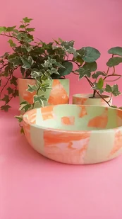 Miska terrazzo do kuchni na owoce lub dekoracyjna, jasnozielona - Miski i półmiski - miniaturka - grafika 1