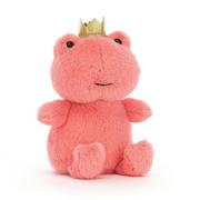 Maskotki i pluszaki - MASKOTKA JELLYCAT Żabka "arbuzowa" w złotej koronie - 12 cm - miniaturka - grafika 1