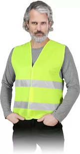 OGRIFOX KAMIZELKA OSTRZEGAWCZA 2XL - OX-LUMI Y ab_OXLUMIY2XL - Odzież robocza - miniaturka - grafika 1