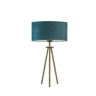 Lampy stojące - Lysne, Lampka stołowa z welurowym abażurem ALTA VELUR, Zieleń butelkowa - miniaturka - grafika 1