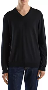 United Colors of Benetton sweter męski, Czarny 100, XL - Swetry męskie - miniaturka - grafika 1